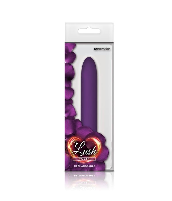 Tulip by Lush. A slim rechargeable vibrator (5.5 in./ 14... NS Novelties - Lush Tulip - Purple photo-2