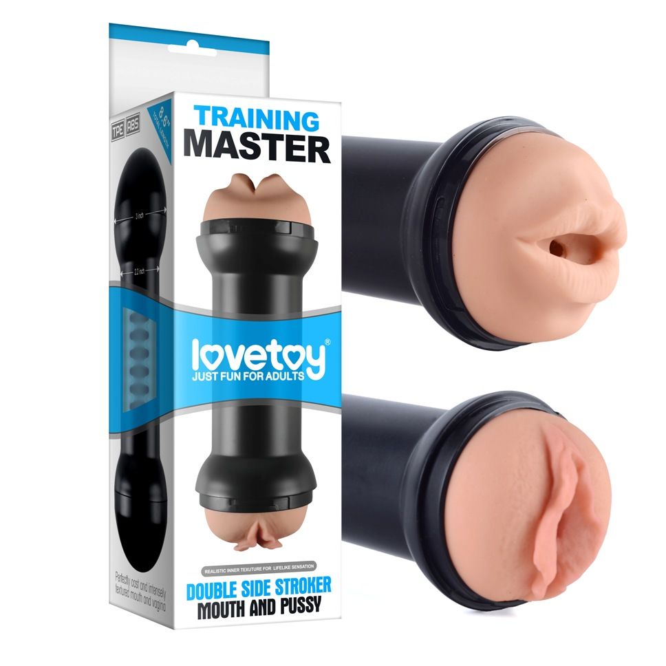 Double ended real feel masturbator
Stretchy and Realistic Fe... Lovetoy - Training Master Double Side Stroker Mouth&Pussy photo-6