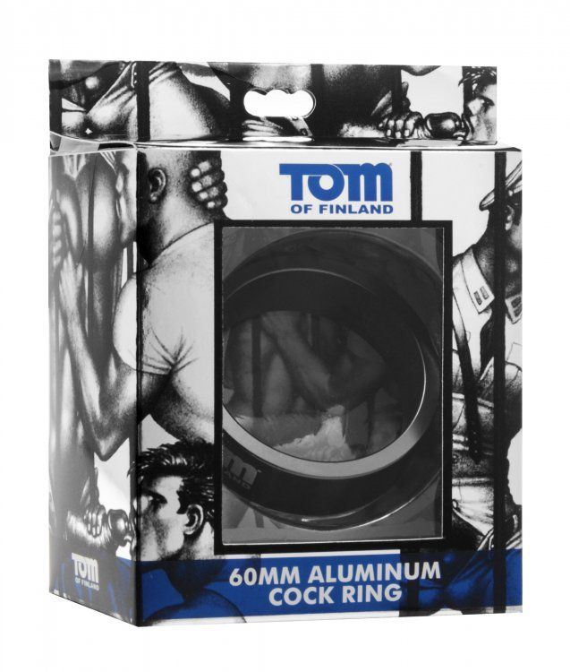 This lightweight metal cock ring is designed to keep your ro... TOF - 60mm Aluminum Cock Ring photo-3