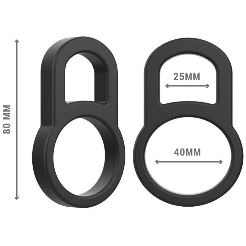 The BOBBY from the INTENSE brand is a double ring designed t... Intense - Bobby Double Ring - Black photo-4