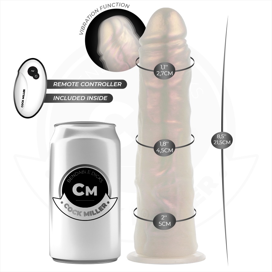 The COCK MILLER 21.5 cm is a high-end dildo that offers a un... Cock Miller - 21.5cm Lighting Vibro Dildo - Pearl photo-8