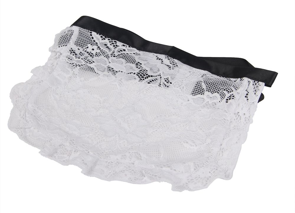 White Lace Sexy Garter Belt Maid Costume with Leg Ring
Mate... Ohyeah - Maid Costume w Garters - Black - XL photo-5