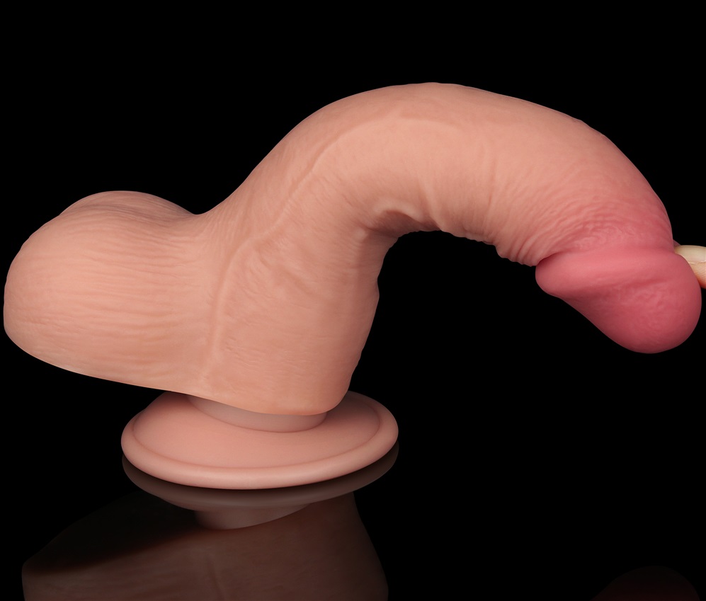 Lovetoy - 7.5" Sliding Skin Dildo 14cm - Flesh photo-7