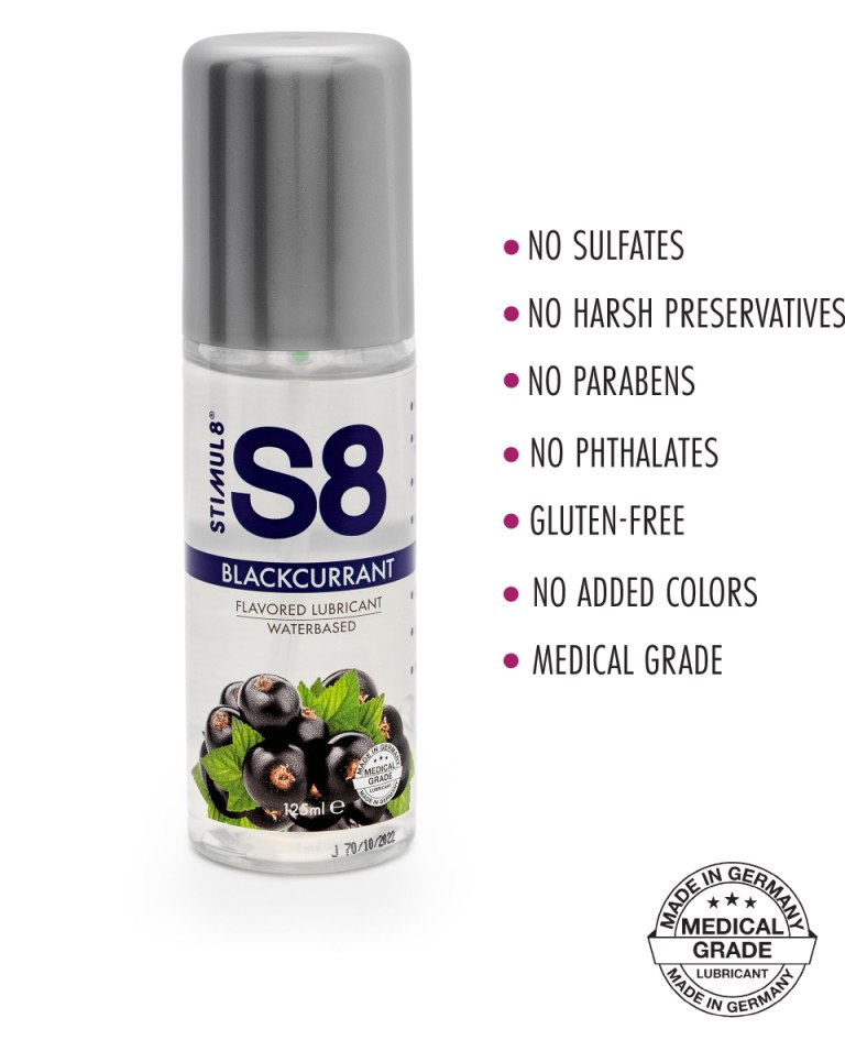 The premium Waterbase Flavored lubricant by S8 is a deliciou... S8 - WB Blackcurrant Flavored Lube - 125ml photo-2