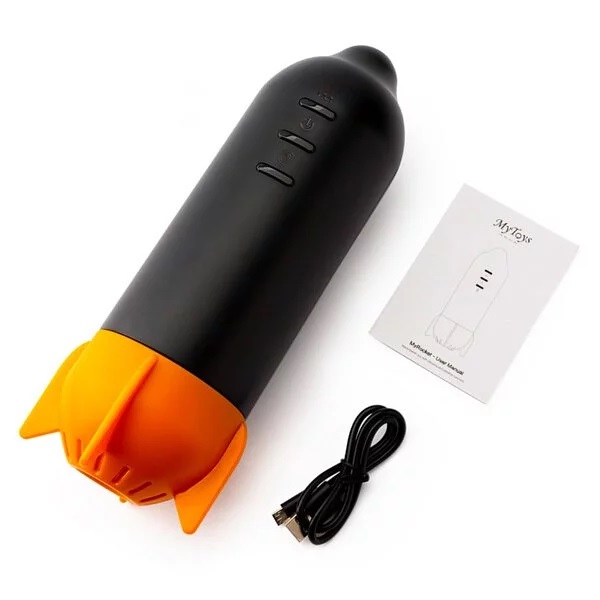 MyToys MyRocket Masturbation Cup is an innovative masturbati... MyToys - MyRocket - Black/Orange photo-11