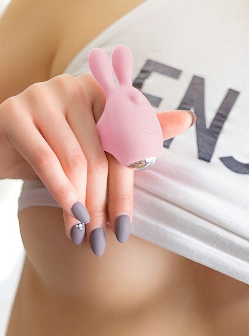 This little rabbit will delight both partners. It make the f... JOS - Dutty Finger Vibrator - Pink photo-6