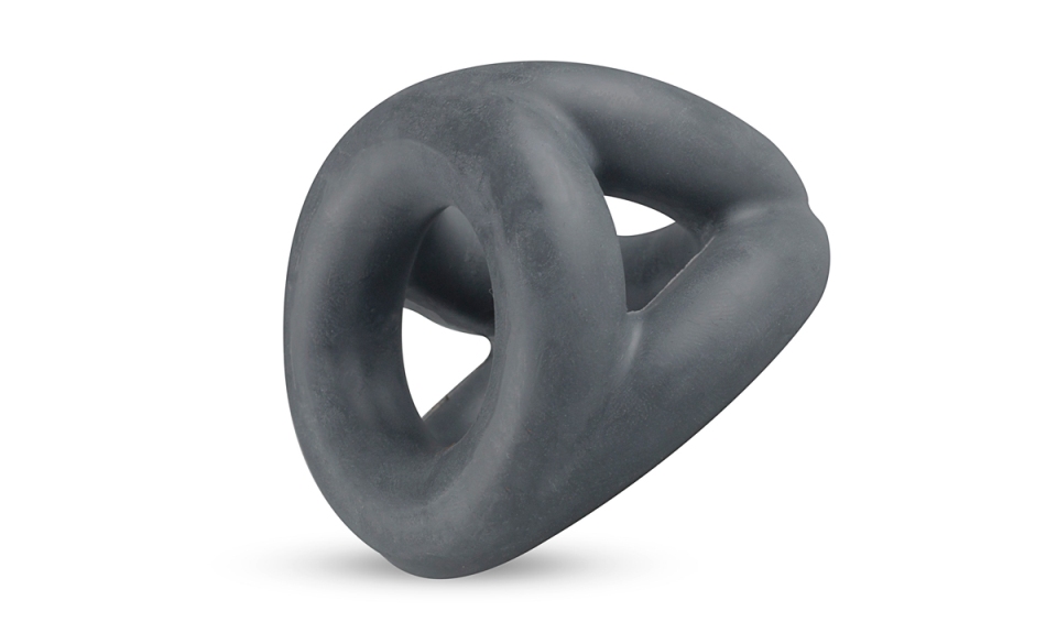 This cock ring and ball stretcher from the Boners collection... Boners - Open Cocksling - Grey photo-5