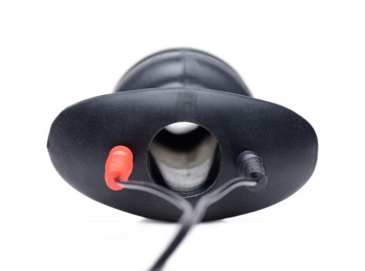 Amplify your anal E-stim experience with this unique butt pl... Zeus Electrosex - Amplifier E-Stim Hollow Butt Plug - Black photo-5