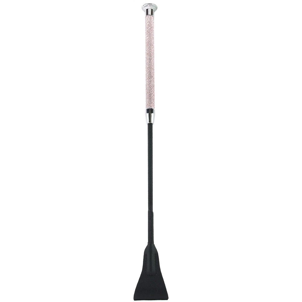 Firm braided, sturdy shaft
Leather head
Long, rose crystal e... Sportsheets - Rose Crystal Crop - Black photo-3