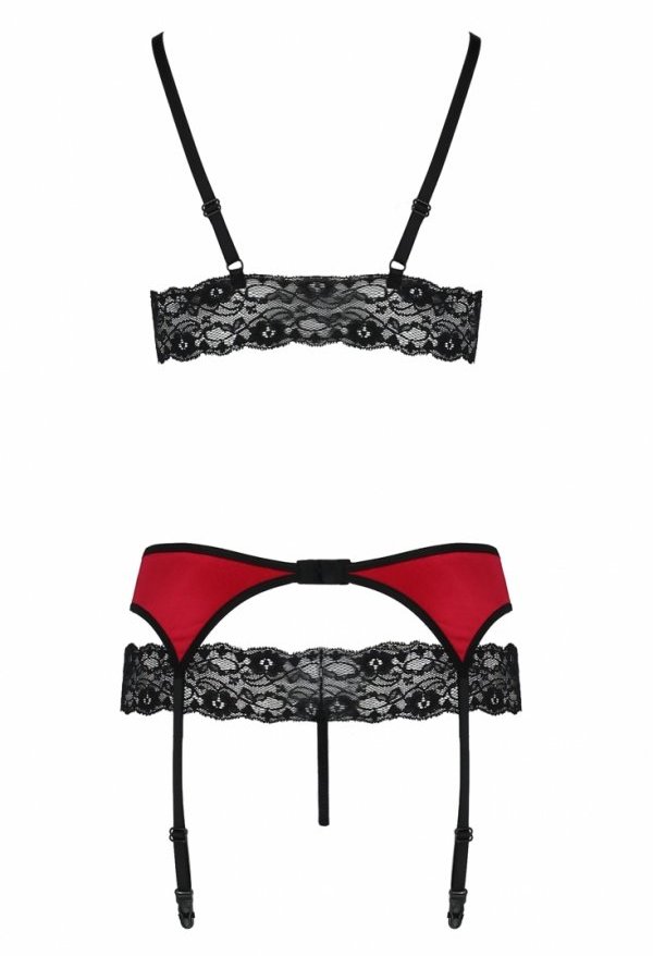 Three-piece set with a black lace and a crimson satile.
Dur... Casmir - Carisma Bikini - Red - S/M photo-4