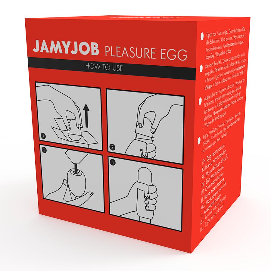 Manufactured with a medical grade elastomer that does not ca... Jamyjob - Egg Masturbator Red Version - Red photo-9