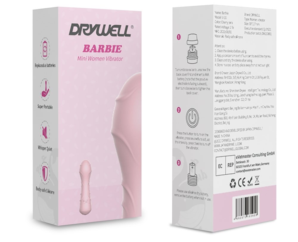Super portable, enjoy it wherever you want
2-speed enjoyme... Drywell - Barbie Mini Vibrator - Pink photo-12