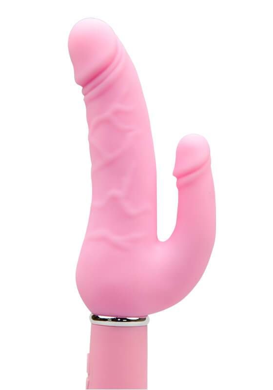 Modern design vibrator for a double penetration. 30 vibratio... Aphrodisia - Levina Double Penis - Pink photo-7