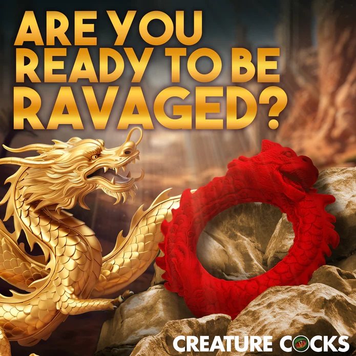 Enhance your rod with this red dragon! This Rise of the Drag... Creature Cocks - Rise Of Dragon Ring photo-2