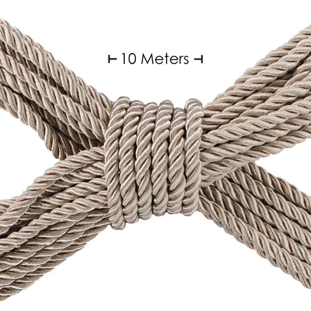Engage in the dominant (or submissive) game of bonda... Ouch - Bondage Rope 10m - Golden Beige photo-2