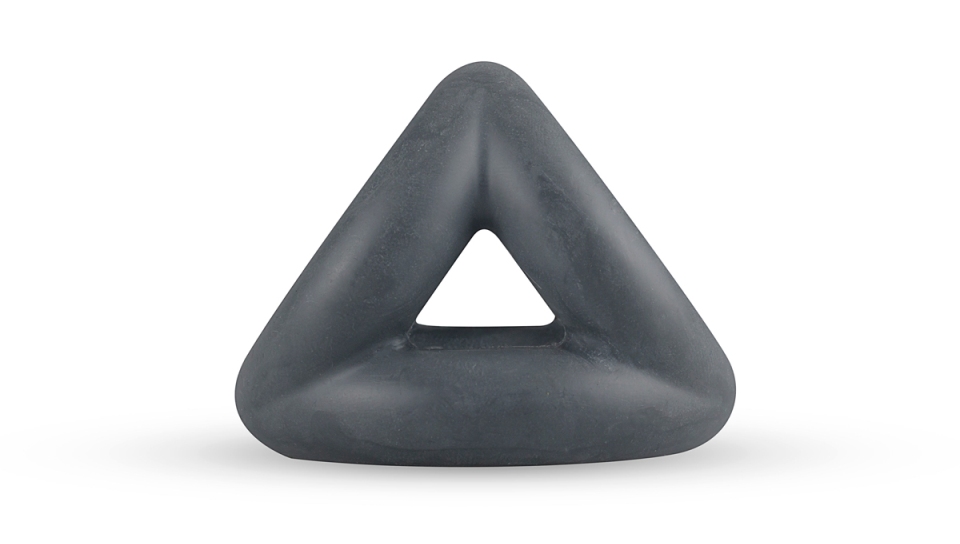 This cock ring and ball stretcher from the Boners collection... Boners - Open Cocksling - Grey photo-3