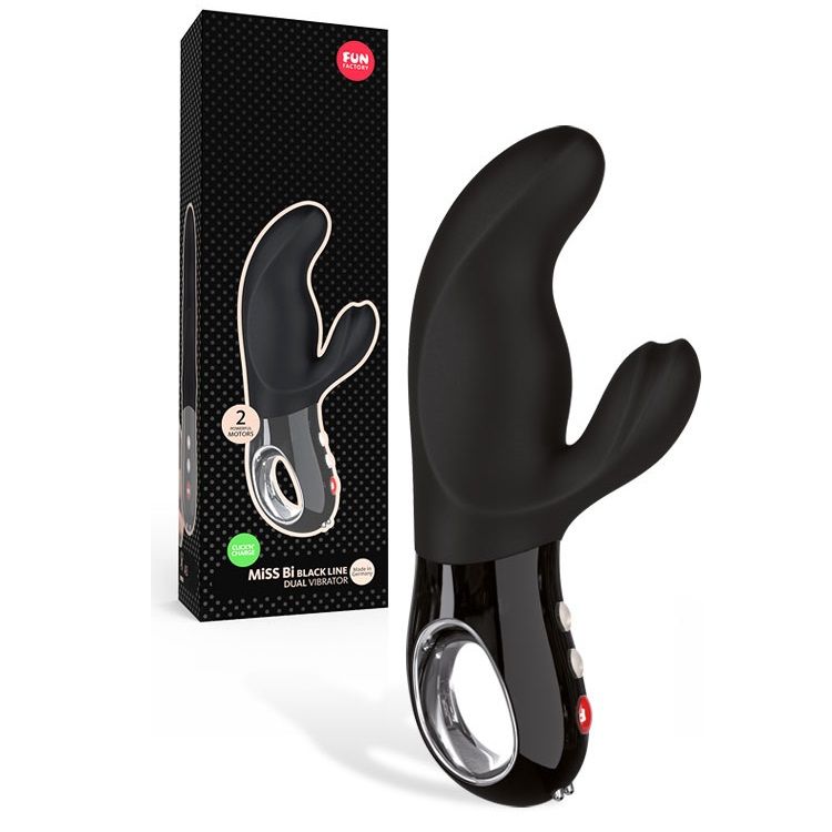 Two rumbling motors. A shape that hugs your curves, hitting ... Fun Factory - Miss Bi - Black photo-20