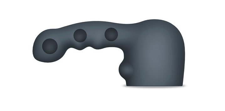 Le Wand Weighted Silicone Attachments are designed to fit sn... Le Wand - Ripple Weighted Silicone Attachment - Grey photo-4