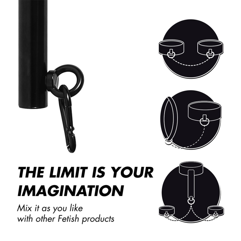 The FETISH SUBMISSIVE adjustable spreader bar redefines the ... Fetish Submissive - Adjustable Spreader Bar - Black photo-3