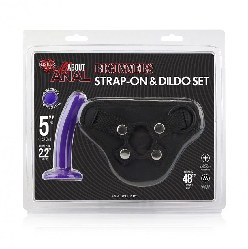 Ideal strapon: suitable even for beginners in anal caresses.... Hustler - Beginner Strap-Ons & Dildo Set photo-3