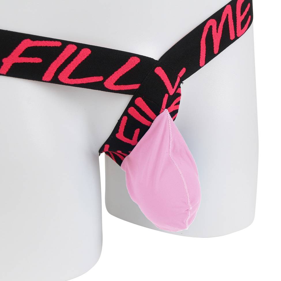 Sexy men thong underwear with jock strap back
Ice silk fabr... Ohyeah - Tiny Jockstrap - Pink - M photo-9