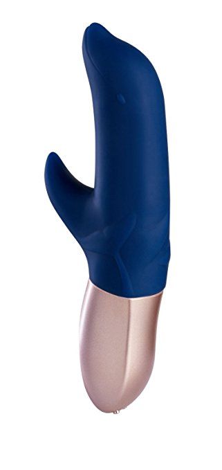 Just as you would expect from a dolphin, the DOLLY BI feels ... Fun Factory - Vibe Dolly Bi - Dark Blue photo-3