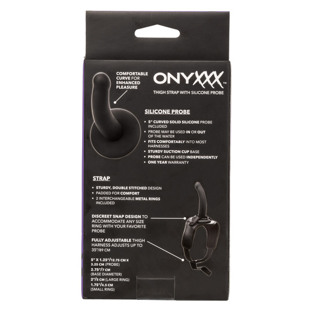 Elevate your intimate play with the Onyxxx Thigh Strap with ... CEN - Onyxxx Thigh Strap-On - Black photo-11