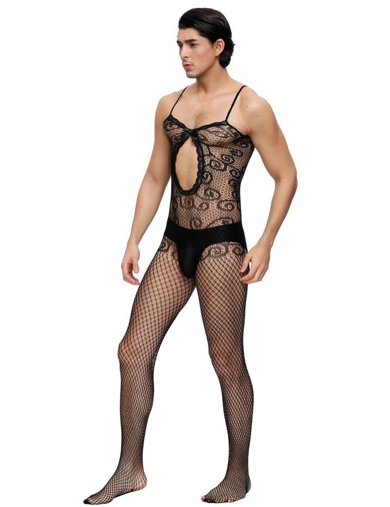 Sexy Crocheted Fishnet Bodystockings For Men
Material ... Ohyeah - Male Crocheted Bodystocking - Black photo-3