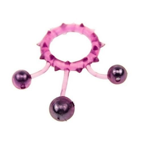 Aphrodisia  Ball Bange阴茎环与3球 -紫色 照片