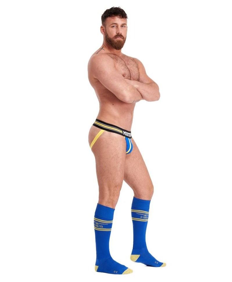These jockstraps feature the signature Mister B Urban inner ... Mister B - Urban Kiev Jockstrap - Blue - L photo-6