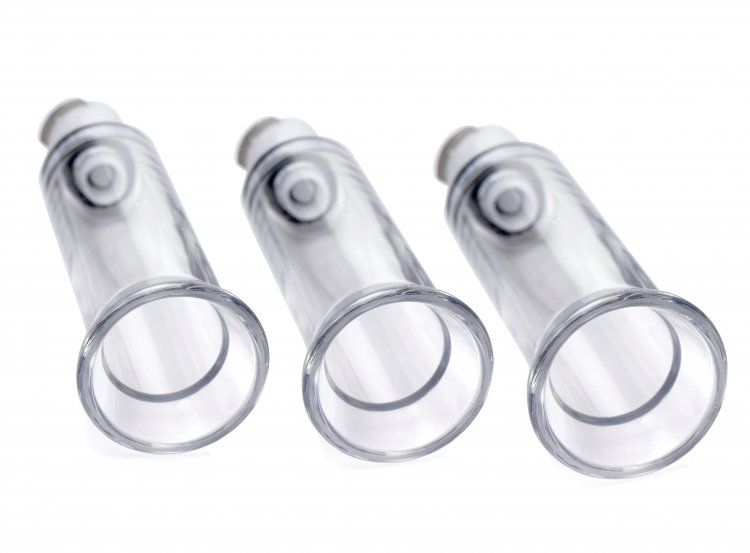 Suction provides exquisite sensation and enhanced sensitivit... Size Matters - Clit and Nipple Cylinders Set 3 - Clear photo-2