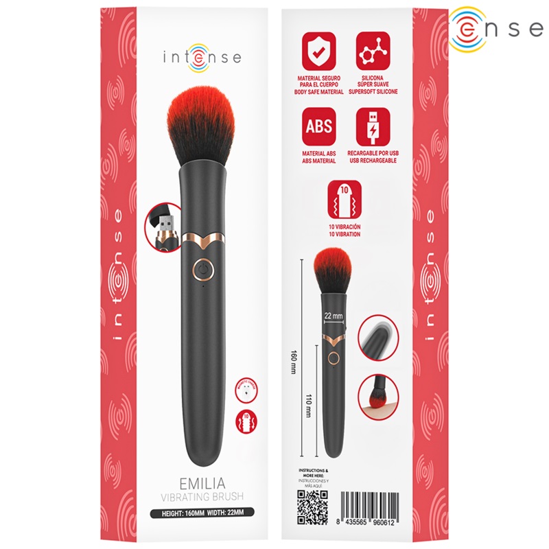 Intense - Emilia Vibro Brush - Black/Red photo-8