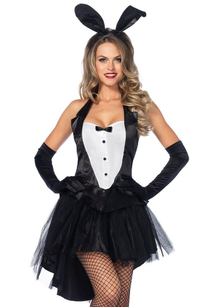 Leg Avenue - Tux & Tails Bunny Costume 3 pcs - Black - M/L photo