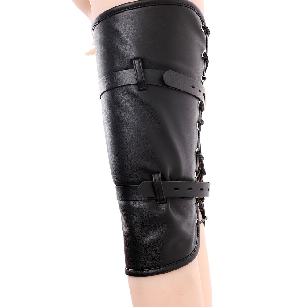 MT - 可调节皮革拘束手套 照片-3