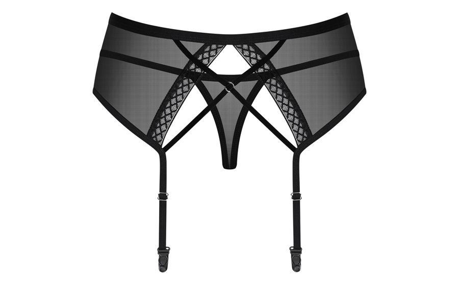 You’ll have a fantastic mood through the whole day knowing t... Obsessive - 855-GAR-1 Garter Belt & Thong - Black - L/XL photo-8