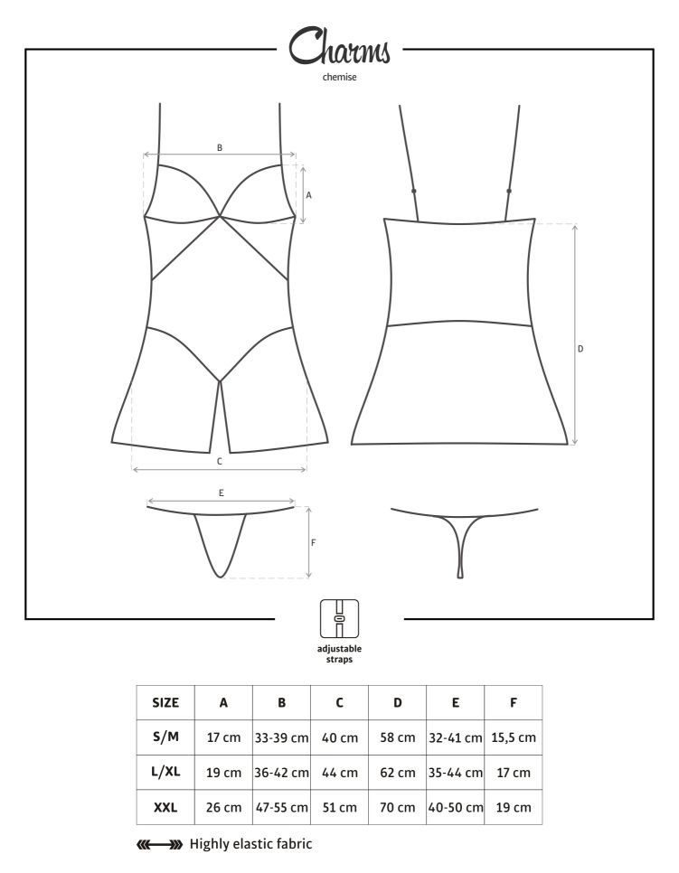 Pure perfection! Did you dream about something elegant and i... Obsessive - Charms Chemise & Thong - White - L/XL photo-6