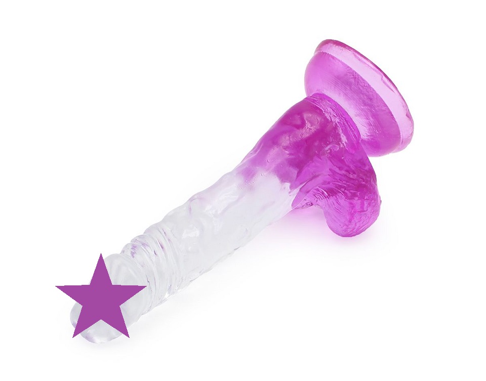 This special transparent dildo has an amazing color mix and ... Kiotos - Realistic Dildo 03 - Purple photo-2