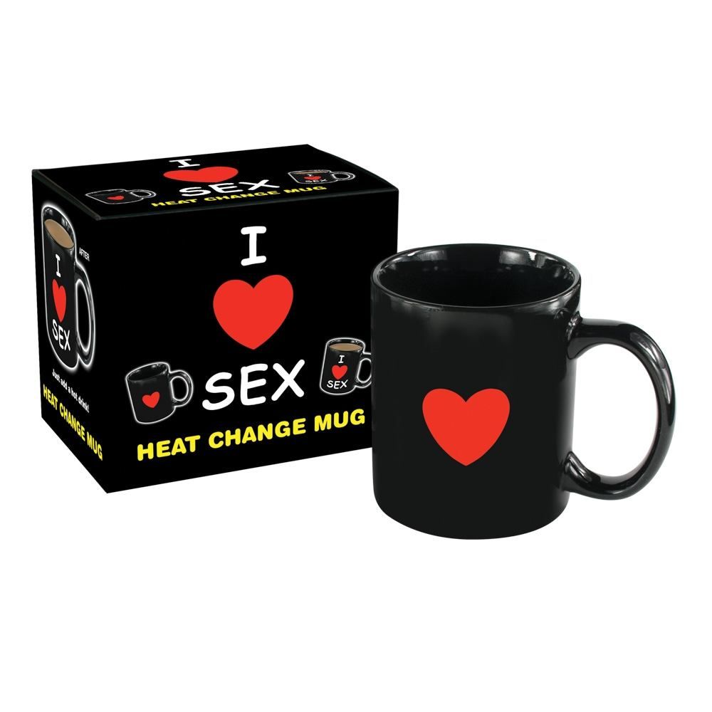 At first glance this standard sized black heat change mug lo... Spencer&Fleetwood - I Love Sex Heat Change Mug photo-2