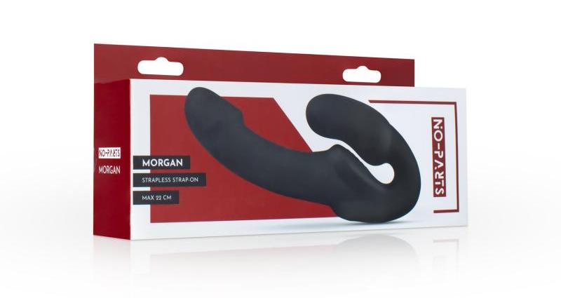 The Morgan Strapless Strap-on dildo is enjoyable for both pa... No-Parts - Morgan Strapless Dildo 22cm - Black photo-11