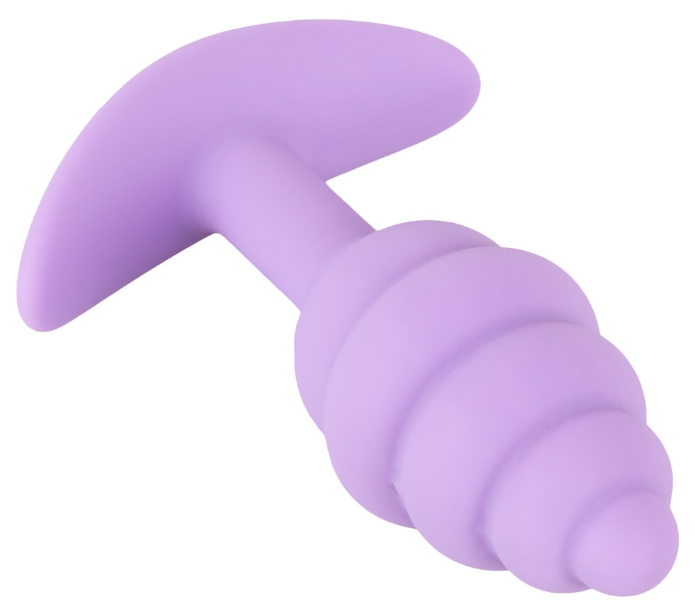 The velvety soft Mini Butt Plug from the popular Cuties rang... Cuties - Grooved Mini Butt Plug - Purple photo-4