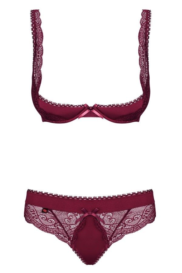 Obsessive - Miamor 内衣2件装 - 红色 - S/M 照片-7