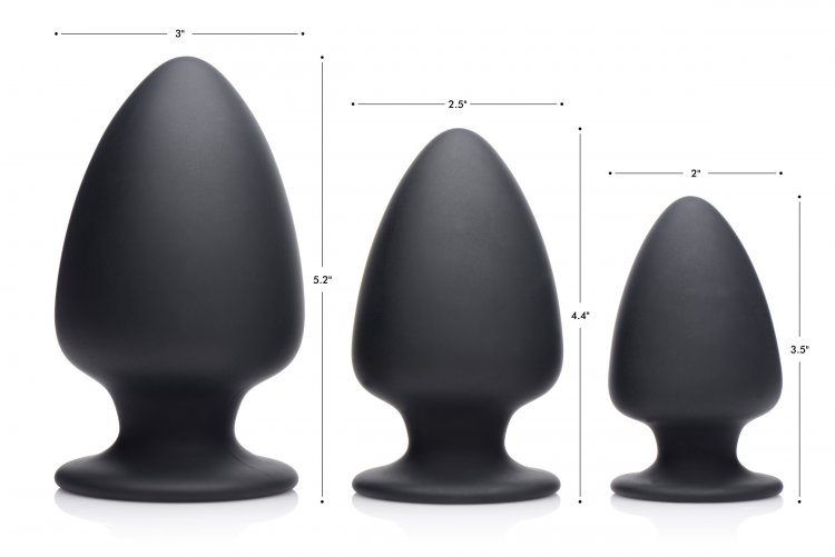 Available in 3 sizes, this squeezable, bendable butt plug ma... Squeeze-It - Anal Plug L-size - Black photo-5