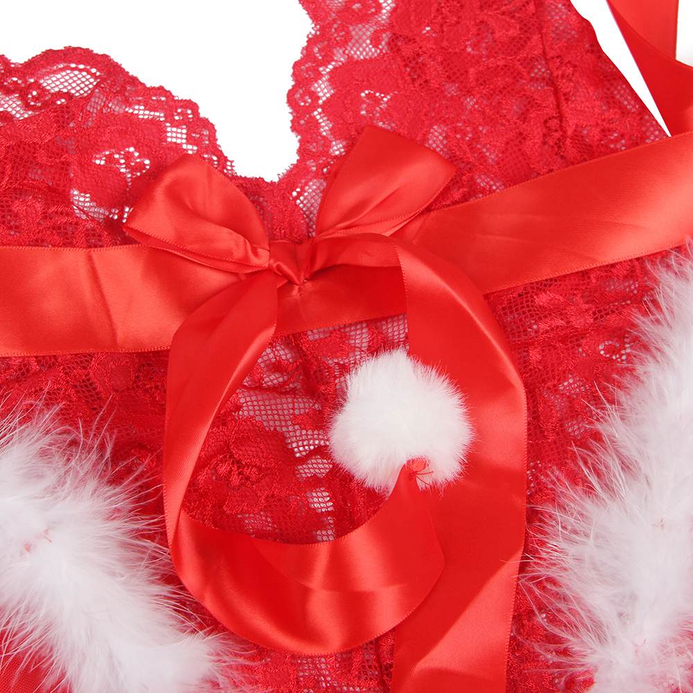 Sexy Red Christmas Type Lace Halter Teddy
Material &nb... Ohyeah - Christmas Halter Teddy - Red - M photo-8