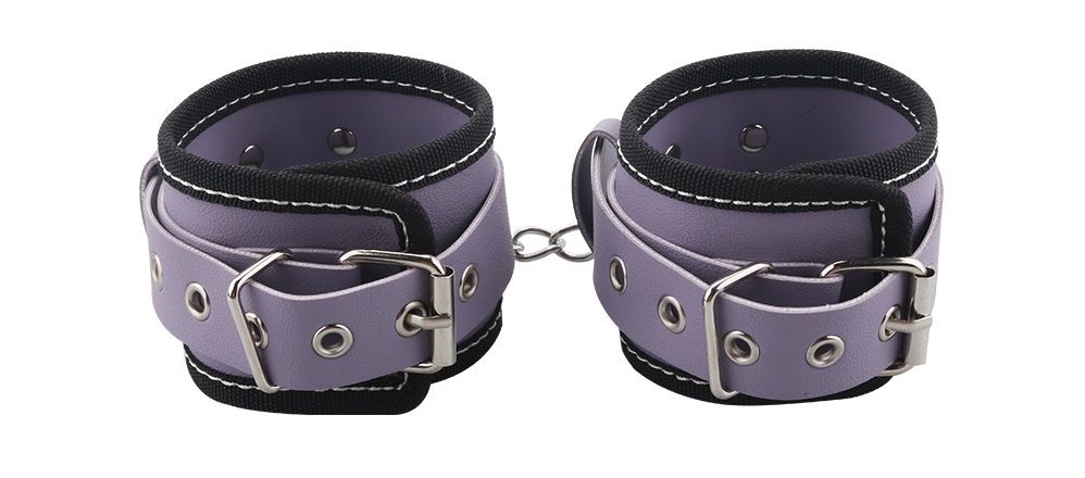 Material: PU Leather violet with black edge sealing, excelle... MT - Slave Training Bondage Set - Purple & Black photo-4
