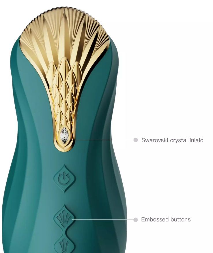 KING applies ZALO's breakthrough PowerThrust technology, org... Zalo - King APP Thrusting Vibrator - Turquoise Green photo-11
