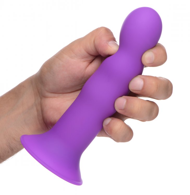 This squiggly, squeezable dildo will become your ultimate sh... Squeeze-It - Wavy Dildo - Purple photo-3