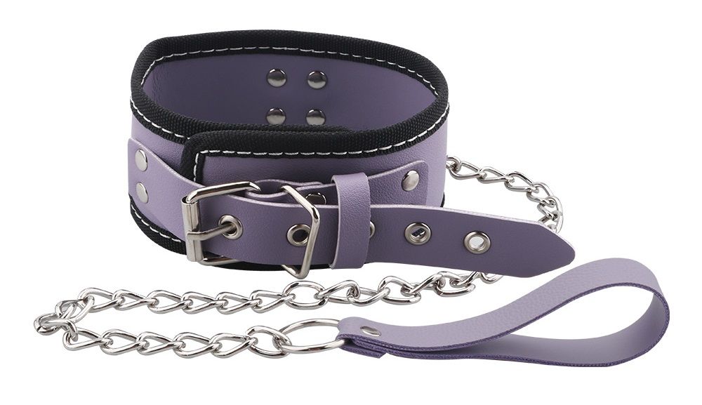 Material: PU Leather violet with black edge sealing, excelle... MT - Slave Training Bondage Set - Purple & Black photo-3