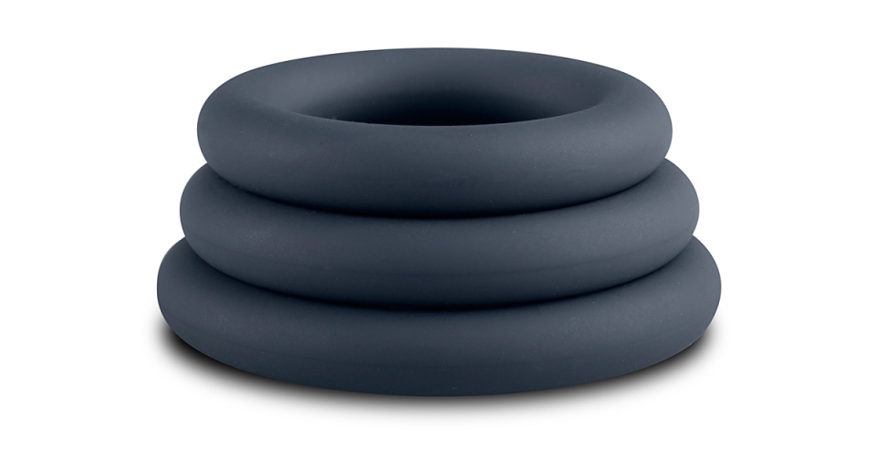 Boners - Cock Ring Set 3pcs - Grey photo-4