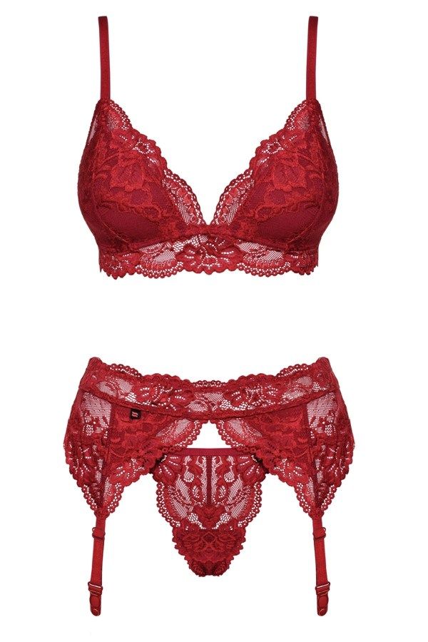 Obsessive - 810-SEG Set 3-pcs - Ruby - S/M photo