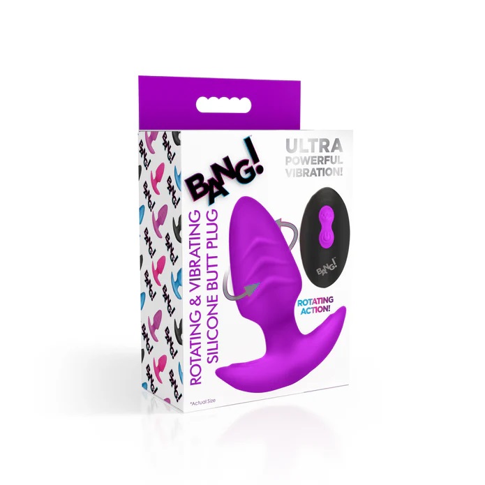 Add something more exciting to your toy bag with this rotati... Bang! - Rotating Vibro Plug - Purple photo-9